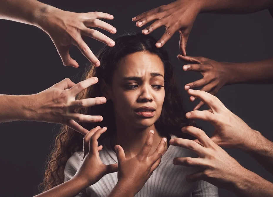 Great Tribulation Hands Grabbing After Woman